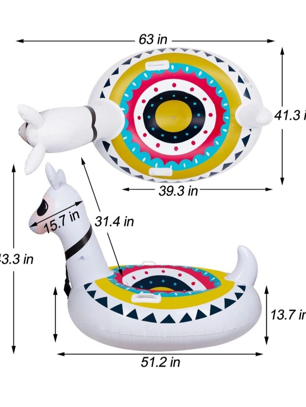 Triumpeek Inflatable Fiesta Pool Float, Novelty Fun Water Inflatable Ride-On ... - Picture 5 of 8